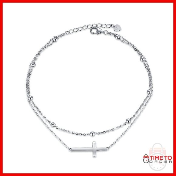 925 Sterling Silver Adjustable Anklet Foot Chain Dainty Hypoallergenic